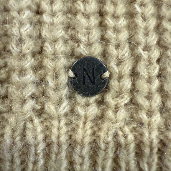 Noisy May Sweater Dress Turtleneck Tan Cable Knit Design Warm Cozy Women's Sz XL - Picture 5 of 13